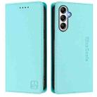 For Samsung Galaxy A14 5G / 4G RC01 Dual-Folded Magnetic Suction RFID Leather Phone Case(Mint Green) - 2