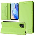For Samsung Galaxy A42 5G / M42 RC01 Dual-Folded Magnetic Suction RFID Leather Phone Case(Grass Green) - 1