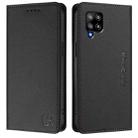 For Samsung Galaxy A42 5G / M42 RC01 Dual-Folded Magnetic Suction RFID Leather Phone Case(Black) - 2