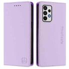 For Samsung Galaxy A52 4G / 5G RC01 Dual-Folded Magnetic Suction RFID Leather Phone Case(Light Purple) - 2