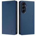 For Samsung Galaxy A55 5G Global RC01 Dual-Folded Magnetic Suction RFID Leather Phone Case(Dark Blue) - 2