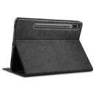 For Samsung Galaxy Tab S8 / Galaxy Tab S7 (2020) T870 Cowhide Texture TPU Tablet Horizontal Flip Leather Case with Holder & Sleep / Wake-Up Function & Pen Slot(Black) - 3