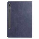 For Samsung Galaxy Tab S8 / Galaxy Tab S7 (2020) T870 Cowhide Texture TPU Tablet Horizontal Flip Leather Case with Holder & Sleep / Wake-Up Function & Pen Slot(Blue) - 2