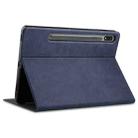 For Samsung Galaxy Tab S8 / Galaxy Tab S7 (2020) T870 Cowhide Texture TPU Tablet Horizontal Flip Leather Case with Holder & Sleep / Wake-Up Function & Pen Slot(Blue) - 3