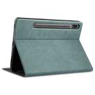 For Samsung Galaxy Tab S8 / Galaxy Tab S7 (2020) T870 Cowhide Texture TPU Tablet Horizontal Flip Leather Case with Holder & Sleep / Wake-Up Function & Pen Slot(Green) - 3