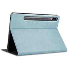 For Samsung Galaxy Tab S8 / Galaxy Tab S7 (2020) T870 Cowhide Texture TPU Tablet Horizontal Flip Leather Case with Holder & Sleep / Wake-Up Function & Pen Slot(Sky Blue) - 3