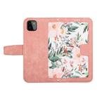 For Samsung Galaxy A22 5G Floral Pattern Leather Phone Case with Lanyard(Pink) - 3