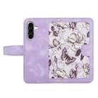For Samsung Galaxy A26 5G Floral Pattern Leather Phone Case with Lanyard(Light Purple) - 3