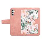 For Samsung Galaxy S24 FE 5G Floral Pattern Leather Phone Case with Lanyard(Pink) - 3