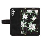 For Samsung Galaxy S24 FE 5G Floral Pattern Leather Phone Case with Lanyard(Black) - 3