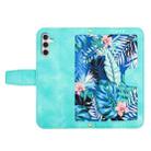 For Samsung Galaxy S23 FE 5G Floral Pattern Leather Phone Case with Lanyard(Green) - 3