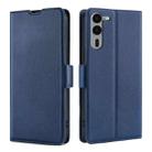 For Fujitsu Arrows We2 Plus Ultra-thin Voltage Side Buckle Horizontal Flip Leather Phone Case(Blue) - 1