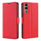 For Fujitsu Arrows We2 Plus Ultra-thin Voltage Side Buckle Horizontal Flip Leather Phone Case(Red) - 1