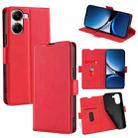 For Redmi Turbo 4 Ultra-thin Voltage Side Buckle Horizontal Flip Leather Phone Case(Red) - 1