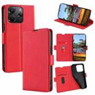 For Redmi Note 14 4G 164.84mm Ultra-thin Voltage Side Buckle Horizontal Flip Leather Phone Case(Red) - 1