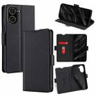 For Redmi A5 4G 171.7mm Ultra-thin Voltage Side Buckle Horizontal Flip Leather Phone Case(Black) - 1