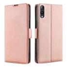 For Rakuten Hand 5G Ultra-thin Voltage Side Buckle Horizontal Flip Leather Phone Case(Rose Gold) - 1