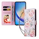 For Samsung Galaxy A35 5G Bronzing Painting RFID Leather Phone Case(Pastoral Rose) - 2