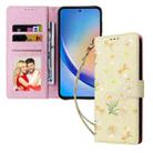 For Samsung Galaxy A35 5G Bronzing Painting RFID Leather Phone Case(Yellow Daisy) - 2