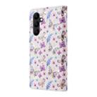 For Samsung Galaxy A24 5G Bronzing Painting RFID Leather Phone Case(Pansies) - 3