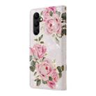 For Samsung Galaxy A24 5G Bronzing Painting RFID Leather Phone Case(Rose Flower) - 3