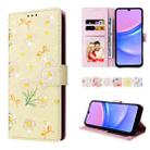 For Samsung Galaxy A16 5G Bronzing Painting RFID Leather Phone Case(Yellow Daisy) - 1
