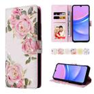For Samsung Galaxy A16 5G Bronzing Painting RFID Leather Phone Case(Rose Flower) - 1