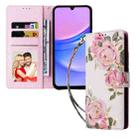 For Samsung Galaxy A16 5G Bronzing Painting RFID Leather Phone Case(Rose Flower) - 2