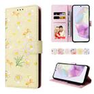 For Samsung Galaxy A26 5G Bronzing Painting RFID Leather Phone Case(Yellow Daisy) - 1