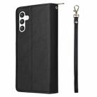For Samsung Galaxy S25 5G 9-Card Slots Zipper Wallet Bag Leather Phone Case(Black) - 3