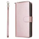 For Samsung Galaxy S25 5G 9-Card Slots Zipper Wallet Bag Leather Phone Case(Rose Gold) - 2