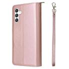 For Samsung Galaxy S25 5G 9-Card Slots Zipper Wallet Bag Leather Phone Case(Rose Gold) - 3