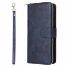 For Samsung Galaxy S25+ 5G 9-Card Slots Zipper Wallet Bag Leather Phone Case(Blue) - 2