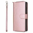 For Samsung Galaxy S25 Ultra 5G 9-Card Slots Zipper Wallet Bag Leather Phone Case(Rose Gold) - 2