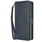 For Samsung Galaxy S25 Edge 5G 9-Card Slots Zipper Wallet Bag Leather Phone Case(Blue) - 2
