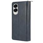 For Samsung Galaxy S25 Edge 5G 9-Card Slots Zipper Wallet Bag Leather Phone Case(Blue) - 3