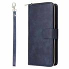 For Samsung Galaxy S25 FE 5G 9-Card Slots Zipper Wallet Bag Leather Phone Case(Blue) - 2