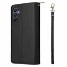 For Samsung Galaxy A16 5G 9-Card Slots Zipper Wallet Bag Leather Phone Case(Black) - 3