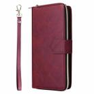 For Samsung Galaxy A06 4G 9-Card Slots Zipper Wallet Bag Leather Phone Case(Wine Red) - 2