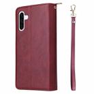 For Samsung Galaxy A26 5G 9-Card Slots Zipper Wallet Bag Leather Phone Case(Wine Red) - 3