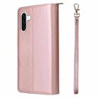 For Samsung Galaxy A56 5G 9-Card Slots Zipper Wallet Bag Leather Phone Case(Rose Gold) - 3