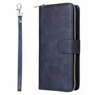 For Samsung Galaxy A56 5G 9-Card Slots Zipper Wallet Bag Leather Phone Case(Blue) - 2