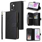 For Samsung Galaxy A17 5G 9-Card Slots Zipper Wallet Bag Leather Phone Case(Black) - 1