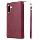 For Samsung Galaxy A17 5G 9-Card Slots Zipper Wallet Bag Leather Phone Case(Wine Red) - 3
