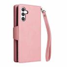 For Samsung Galaxy S25 5G Rivet Buckle 9 Cards Three Fold Leather Phone Case(Rose Gold) - 3