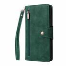 For Samsung Galaxy S25 5G Rivet Buckle 9 Cards Three Fold Leather Phone Case(Green) - 2