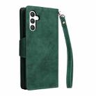 For Samsung Galaxy S25 5G Rivet Buckle 9 Cards Three Fold Leather Phone Case(Green) - 3