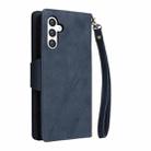 For Samsung Galaxy S25 5G Rivet Buckle 9 Cards Three Fold Leather Phone Case(Blue) - 3
