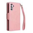 For Samsung Galaxy S25+ 5G Rivet Buckle 9 Cards Three Fold Leather Phone Case(Rose Gold) - 3