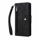 For Samsung Galaxy S25+ 5G Rivet Buckle 9 Cards Three Fold Leather Phone Case(Black) - 2